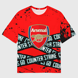 Мужская футболка оверсайз Arsenal x counter strike game