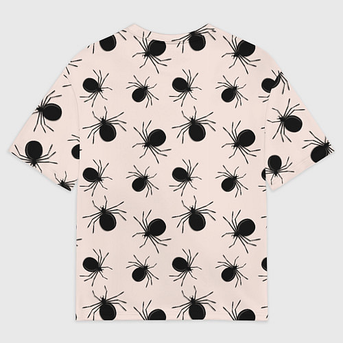 Мужская футболка оверсайз Паттерн с черными жуками / 3D-принт – фото 2