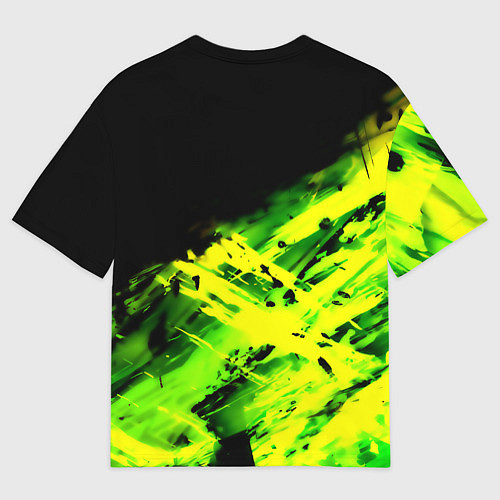 Мужская футболка оверсайз Арсенал кислотные краски / 3D-принт – фото 2