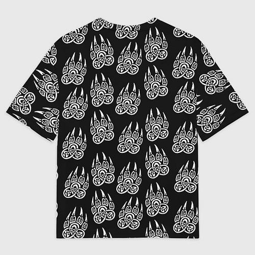 Мужская футболка оверсайз Barcelona лапы лес / 3D-принт – фото 2