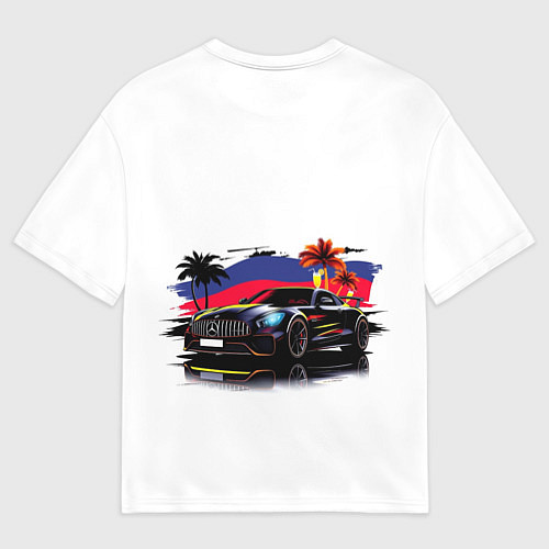 Мужская футболка оверсайз Mercedes amg / 3D-принт – фото 2