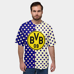 Футболка оверсайз мужская Borussia точки текстура, цвет: 3D-принт — фото 2