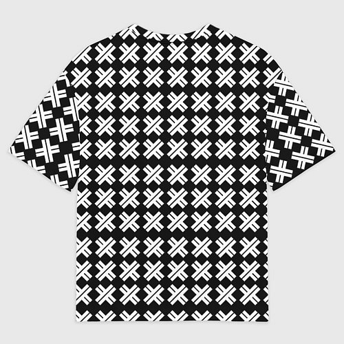 Мужская футболка оверсайз Borussia pattern geometry / 3D-принт – фото 2