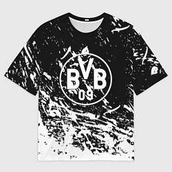 Мужская футболка оверсайз Borussia белые краски