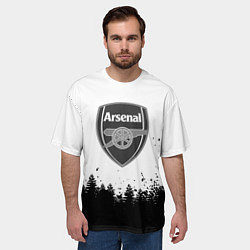 Футболка оверсайз мужская Arsenal черный лес, цвет: 3D-принт — фото 2