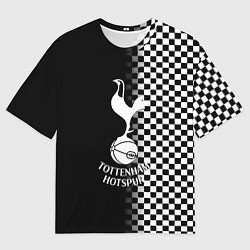 Мужская футболка оверсайз Тоттенхэм клетка шахматная