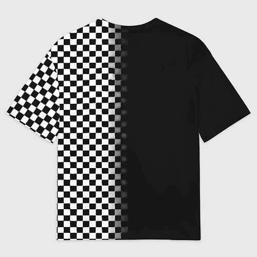 Мужская футболка оверсайз Тоттенхэм клетка шахматная / 3D-принт – фото 2