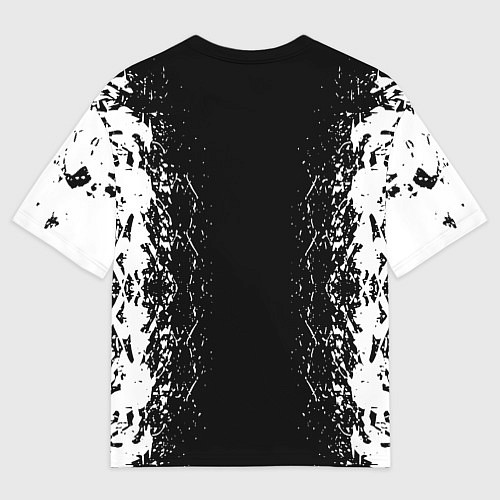 Мужская футболка оверсайз Реал Мадрид текстура краски / 3D-принт – фото 2