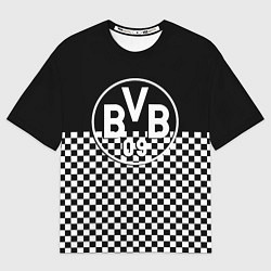 Мужская футболка оверсайз Borussia шахматная клетка