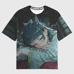 Мужская футболка оверсайз Маомао с кошачьими ушками