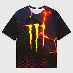 Футболка оверсайз мужская Monster energy броня краски, цвет: 3D-принт
