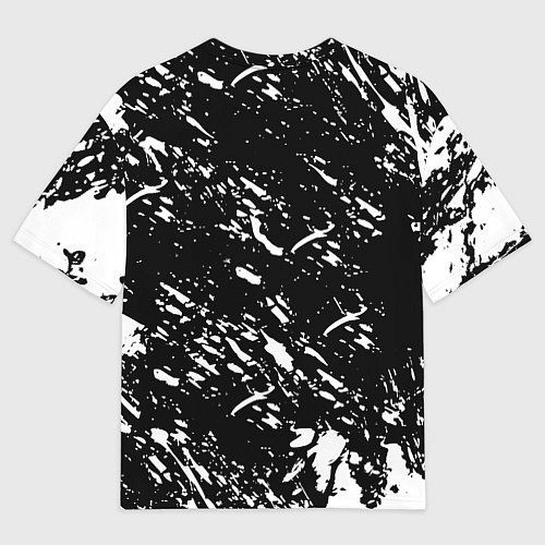 Мужская футболка оверсайз Ливерпуль белые штриха красок / 3D-принт – фото 2