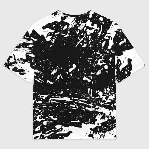 Мужская футболка оверсайз Ювентус белые штрихи красок / 3D-принт – фото 2