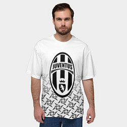 Футболка оверсайз мужская Ювентус паттерн ниндзя, цвет: 3D-принт — фото 2