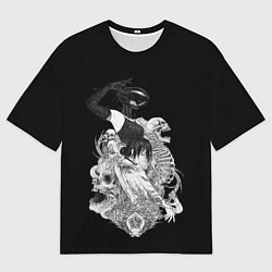 Футболка оверсайз мужская Резе демон бомба Человек бензопила, цвет: 3D-принт