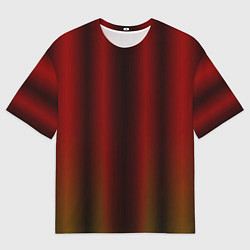 Футболка оверсайз мужская Neon red orange lines, цвет: 3D-принт