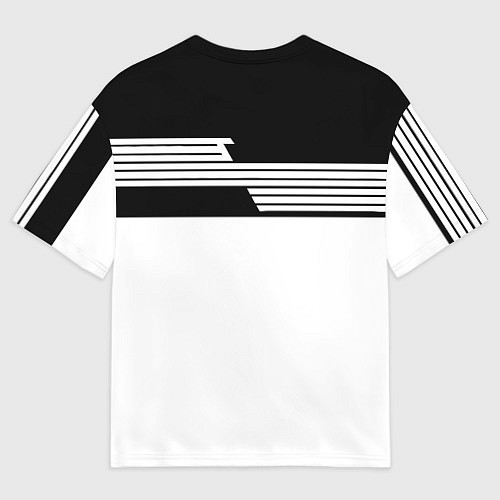 Мужская футболка оверсайз Juventus полосы линии / 3D-принт – фото 2
