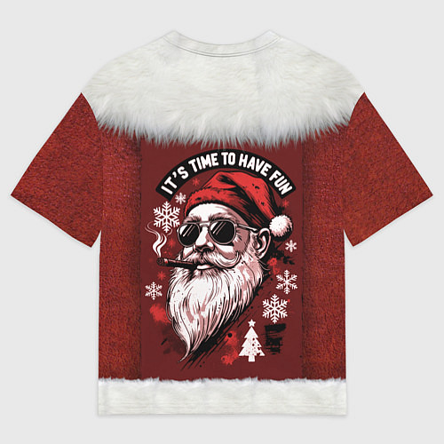 Мужская футболка оверсайз Костюм зомби Санты Клауса на новый год / 3D-принт – фото 2