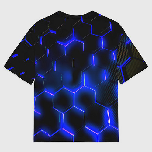 Мужская футболка оверсайз FC Bayern Mnchen соты / 3D-принт – фото 2