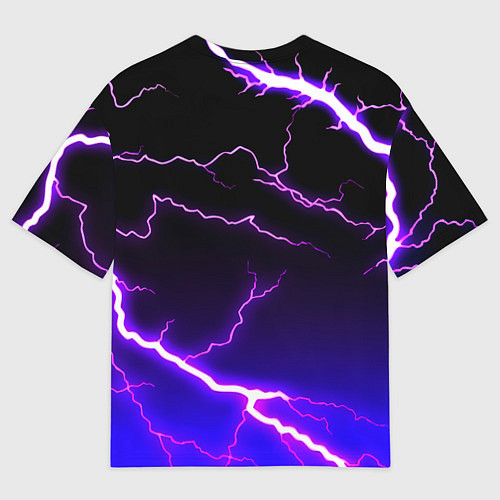 Мужская футболка оверсайз Bayern Mnchen молнии шторм / 3D-принт – фото 2