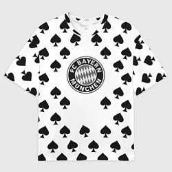 Футболка оверсайз мужская Bayern Mnchen пики, цвет: 3D-принт