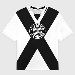Футболка оверсайз мужская Бавария Мюнхен полосы, цвет: 3D-принт