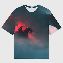 Футболка оверсайз мужская Всадник в тумане, цвет: 3D-принт