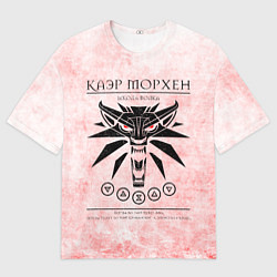 Футболка оверсайз мужская Каэр Морхен - школа волка, цвет: 3D-принт