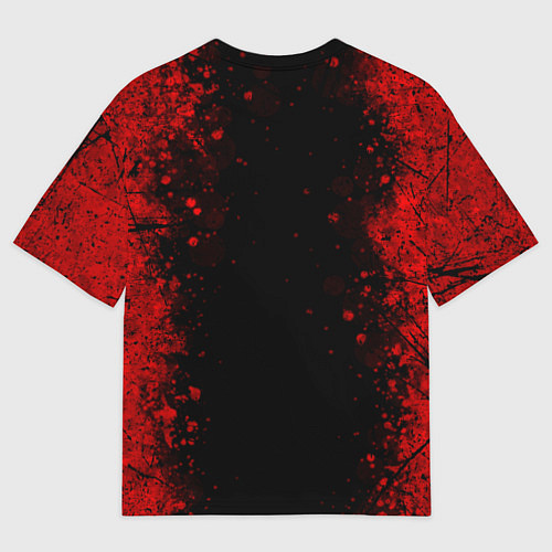 Мужская футболка оверсайз Эмблема hitman на черном фоне / 3D-принт – фото 2