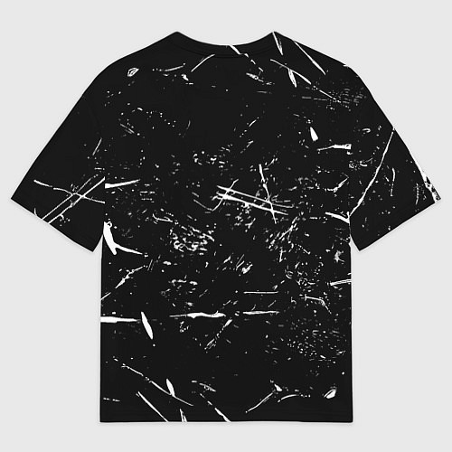 Мужская футболка оверсайз Ювентус краски штрихи / 3D-принт – фото 2