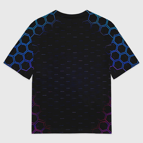 Мужская футболка оверсайз ФК Тоттенхэм соты / 3D-принт – фото 2