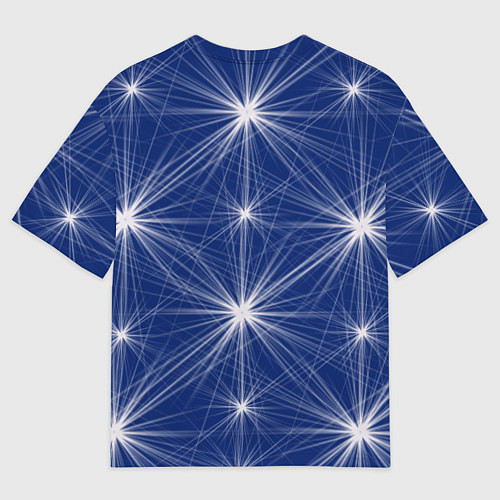 Мужская футболка оверсайз Звезды на синем фоне / 3D-принт – фото 2
