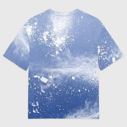 Мужская футболка оверсайз Снежки попали в тебя / 3D-принт – фото 2