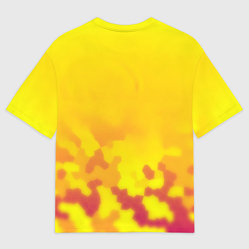 Мужская футболка оверсайз Borussia камуфляж желтый текстура / 3D-принт – фото 2
