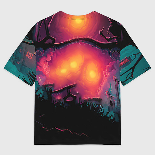 Мужская футболка оверсайз Лошадь рок стиль / 3D-принт – фото 2