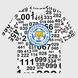 Мужская футболка оверсайз Лестер сити цифры символы