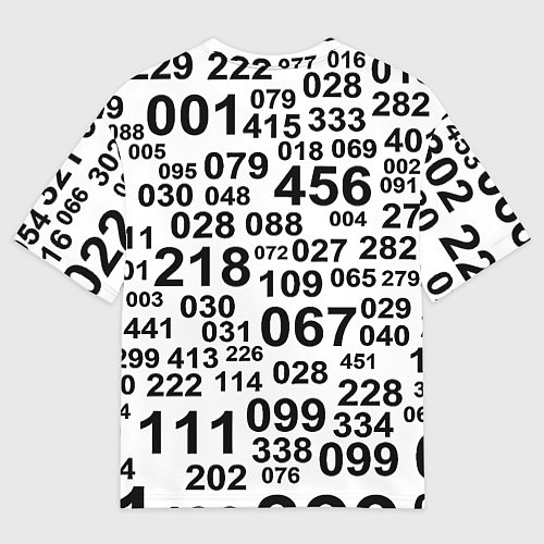 Мужская футболка оверсайз Лестер сити цифры символы / 3D-принт – фото 2