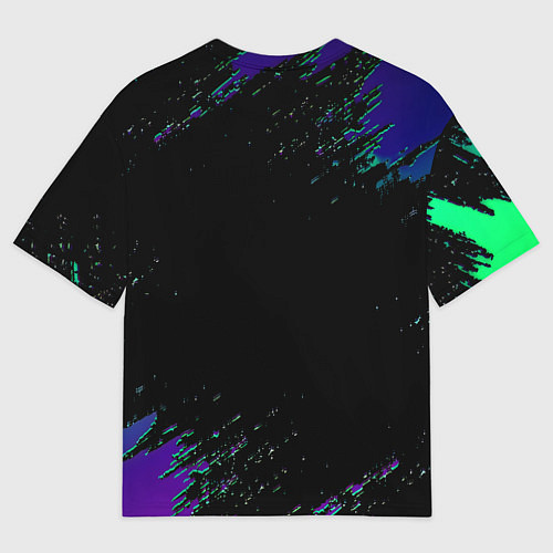 Мужская футболка оверсайз Бавария Мюнхен краски текстура / 3D-принт – фото 2
