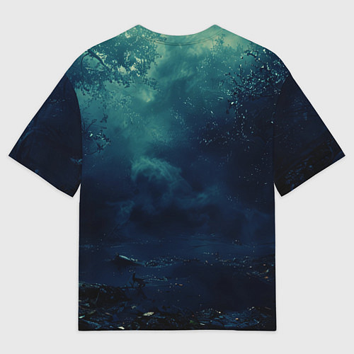 Мужская футболка оверсайз Тыква призрак / 3D-принт – фото 2