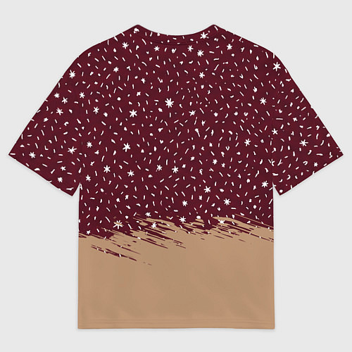 Мужская футболка оверсайз Кот Бендер и ёлка / 3D-принт – фото 2