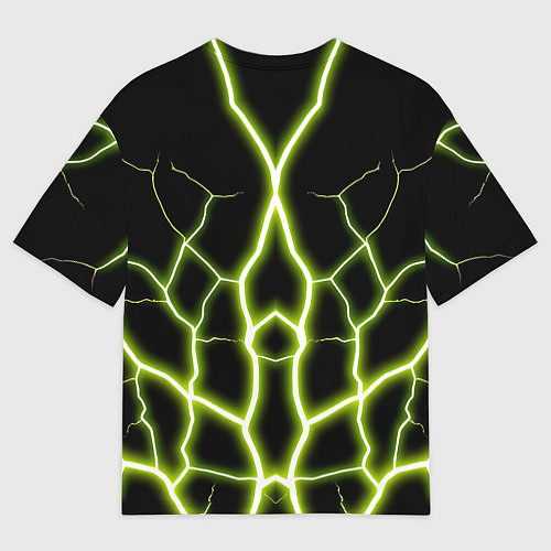 Мужская футболка оверсайз Color green black / 3D-принт – фото 2