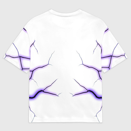 Мужская футболка оверсайз Color white purple / 3D-принт – фото 2