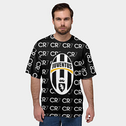 Футболка оверсайз мужская Juventus sport pattern, цвет: 3D-принт — фото 2