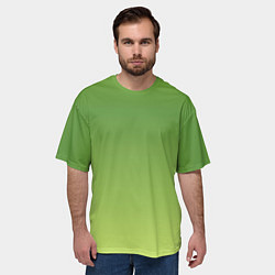 Футболка оверсайз мужская Color green yellow, цвет: 3D-принт — фото 2