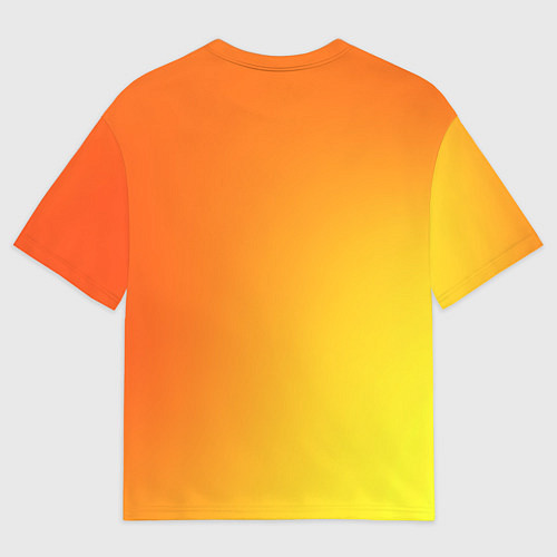 Мужская футболка оверсайз Color orange red / 3D-принт – фото 2
