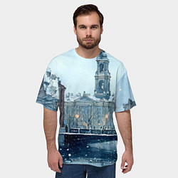 Футболка оверсайз мужская Зимний Питер, цвет: 3D-принт — фото 2