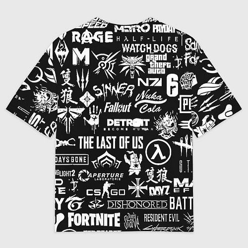 Мужская футболка оверсайз Манчестер сити логотипы игр / 3D-принт – фото 2