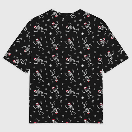 Мужская футболка оверсайз Снегурочка с гитарой - Рок / 3D-принт – фото 2