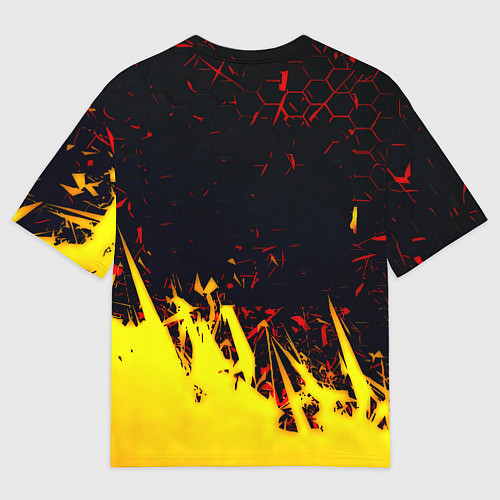Мужская футболка оверсайз Borussia краски соты / 3D-принт – фото 2