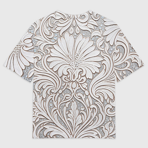 Мужская футболка оверсайз Вензельные цветы / 3D-принт – фото 2